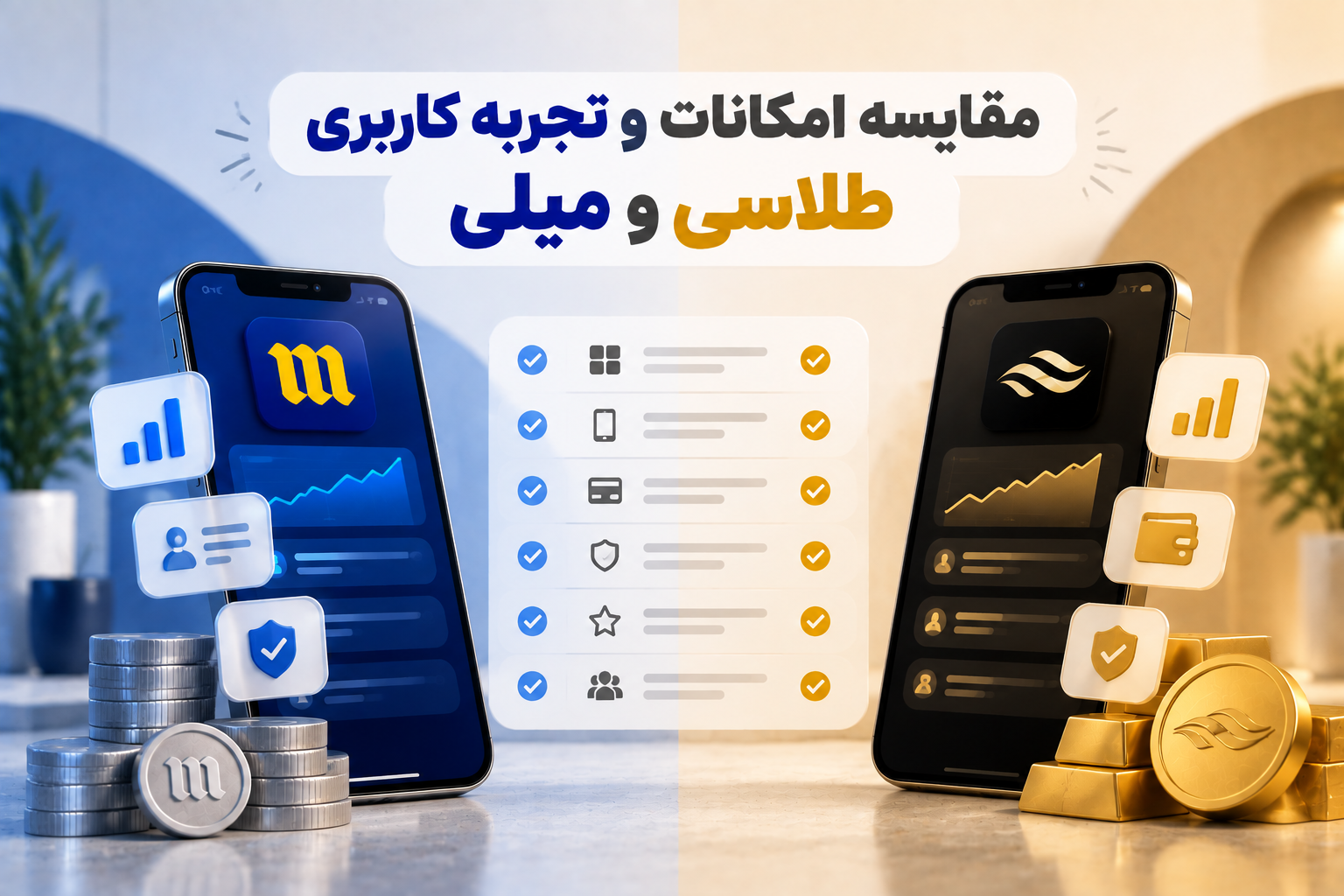امکانات و تجربه کاربری میلی و طلاسی